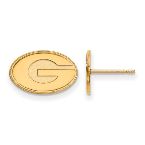 10K Yellow Gold University of Georgia X-Small Post Earrings by LogoArt 1Y008UGA