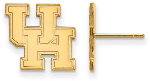 Image of 10K Yellow Gold University of Houston Small Post Earrings by LogoArt