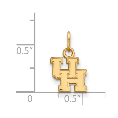 Image of 10K Yellow Gold University of Houston X-Small Pendant by LogoArt (1Y001UHO)