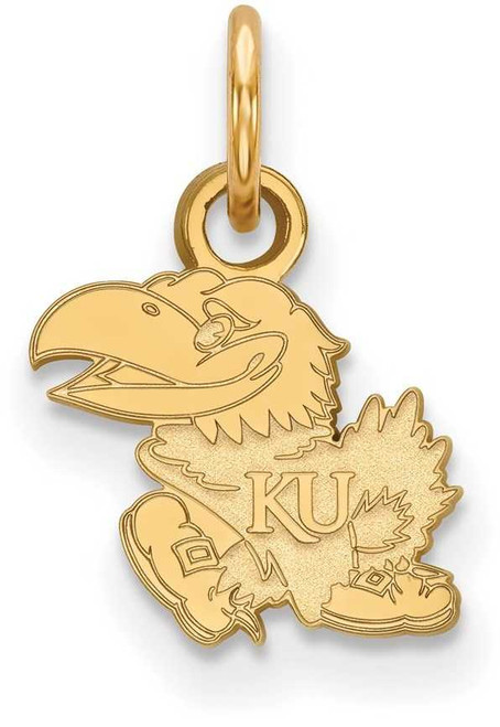 Image of 10K Yellow Gold University of Kansas X-Small Pendant by LogoArt (1Y001UKS)