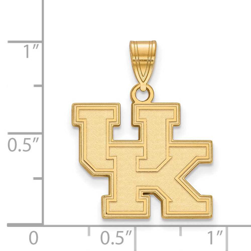 Image of 10K Yellow Gold University of Kentucky Medium Pendant by LogoArt (1Y003UK)