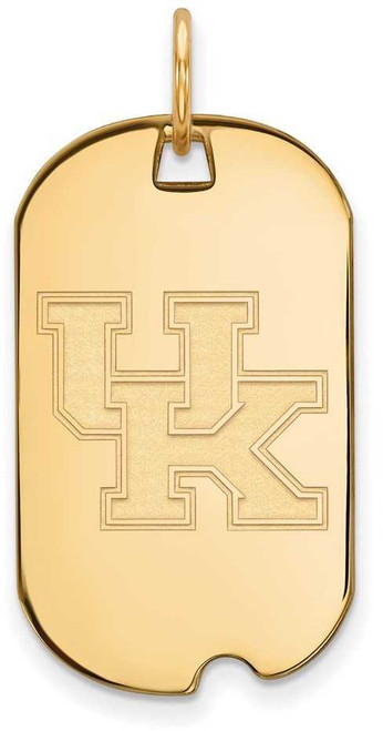 Image of 10K Yellow Gold University of Kentucky Small Dog Tag by LogoArt