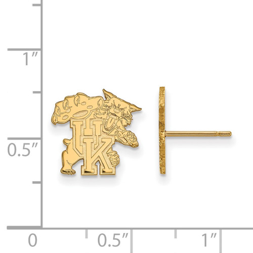 10K Yellow Gold University of Kentucky Small Post Earrings by LogoArt (1Y051UK)