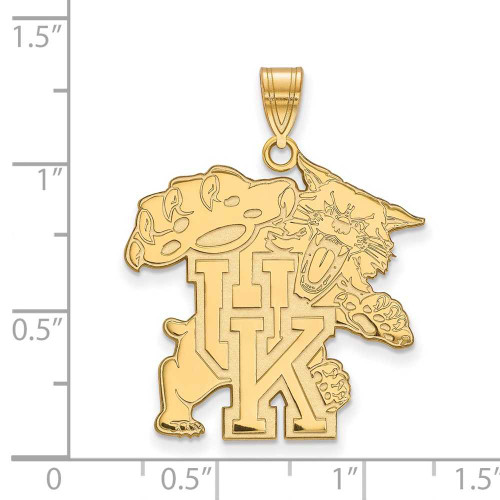 Image of 10K Yellow Gold University of Kentucky XL Pendant by LogoArt (1Y047UK)