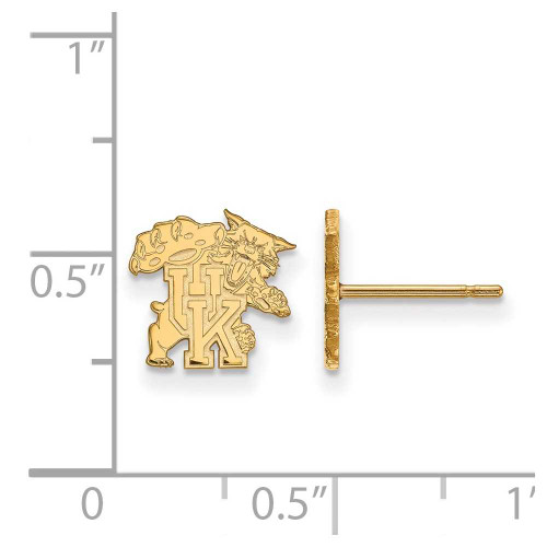 Image of 10K Yellow Gold University of Kentucky X-Small Post Earrings by LogoArt 1Y050UK