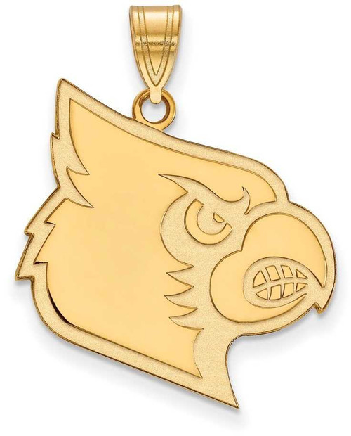 Image of 10K Yellow Gold University of Louisville XL Pendant by LogoArt (1Y070UL)