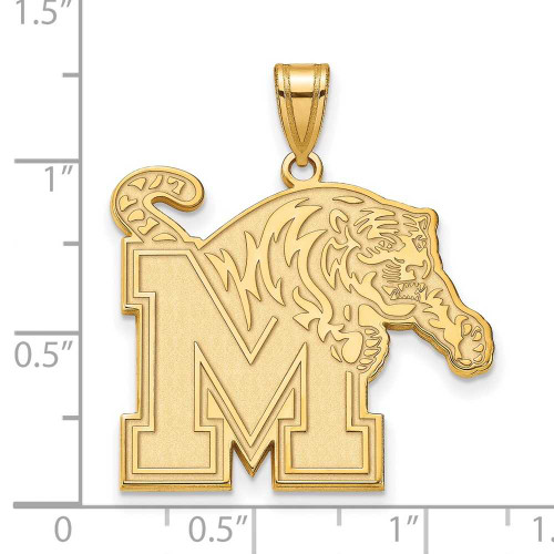 Image of 10K Yellow Gold University of Memphis XL Pendant by LogoArt