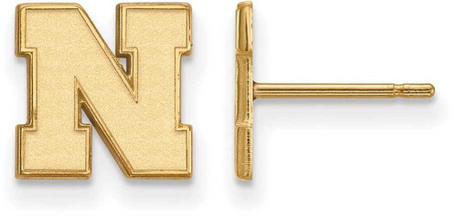 Image of 10K Yellow Gold University of Nebraska X-Small Earrings Post by LogoArt