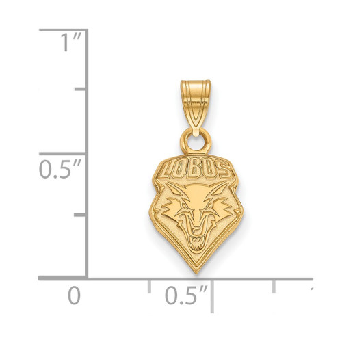 10K Yellow Gold University of New Mexico Small Pendant by LogoArt (1Y001UNM)