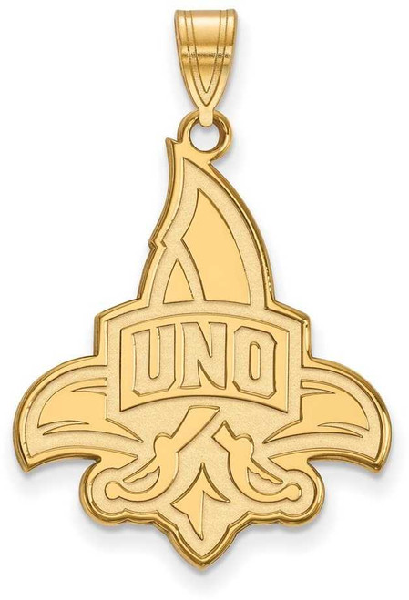 Image of 10K Yellow Gold University of New Orleans XL Pendant by LogoArt