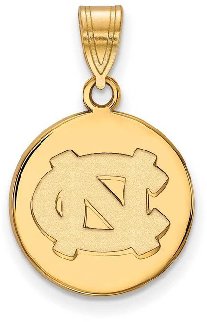 Image of 10K Yellow Gold University of North Carolina Medium Disc Pendant by LogoArt