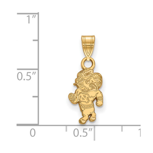 10K Yellow Gold University of North Carolina Small Pendant by LogoArt (1Y055UNC)
