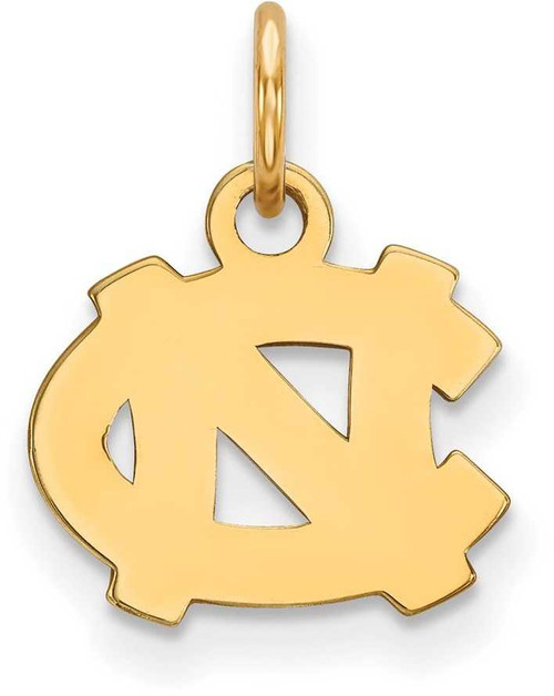 Image of 10K Yellow Gold University of North Carolina X-Small Pendant by LogoArt 1Y001UNC