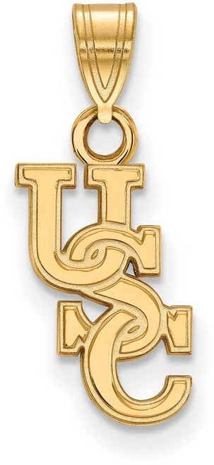 Image of 10K Yellow Gold University of South Carolina Small Pendant by LogoArt (1Y062USO)