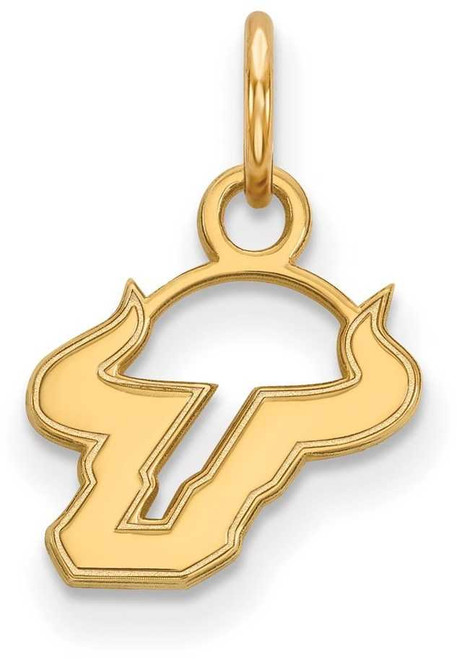 Image of 10K Yellow Gold University of South Florida X-Small Pendant by LogoArt 1Y001USFL