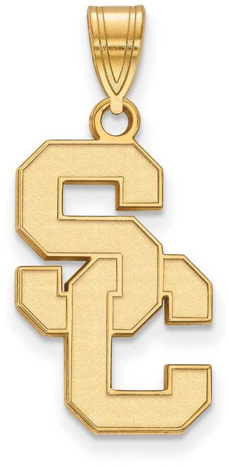 Image of 10K Yellow Gold University of Southern California Large Pendant LogoArt 1Y004USC