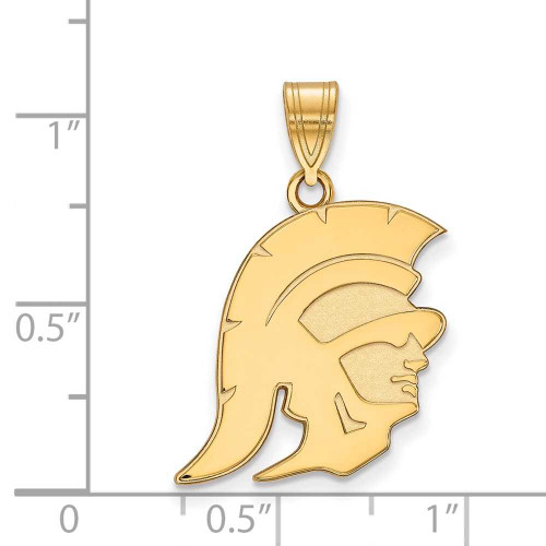 Image of 10K Yellow Gold University of Southern California Large Pendant LogoArt 1Y024USC
