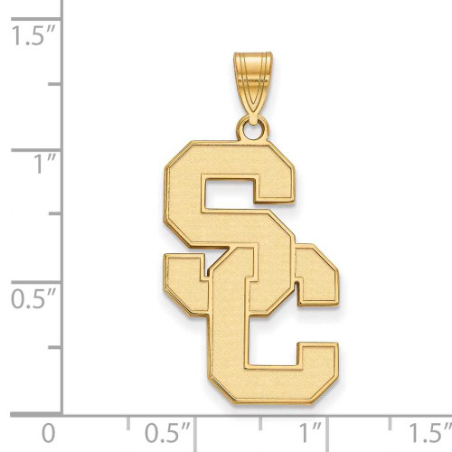 Image of 10K Yellow Gold University of Southern California XL Pendant by LogoArt 1Y005USC