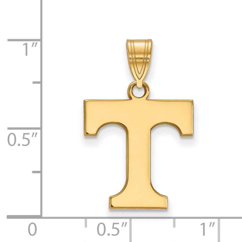 Image of 10K Yellow Gold University of Tennessee Medium Pendant by LogoArt (1Y003UTN)