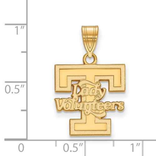 Image of 10K Yellow Gold University of Tennessee Medium Pendant by LogoArt (1Y045UTN)