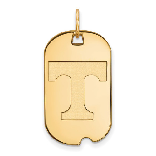 10K Yellow Gold University of Tennessee Small Dog Tag by LogoArt