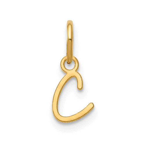 Image of 10K Yellow Gold Upper case Letter C Initial Charm
