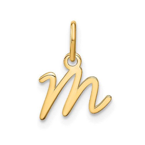 Image of 10K Yellow Gold Upper case Letter M Initial Charm