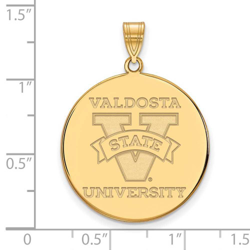 Image of 10K Yellow Gold Valdosta State University XL Disc Pendant by LogoArt