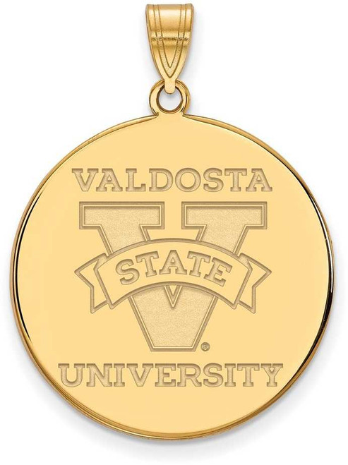 Image of 10K Yellow Gold Valdosta State University XL Disc Pendant by LogoArt