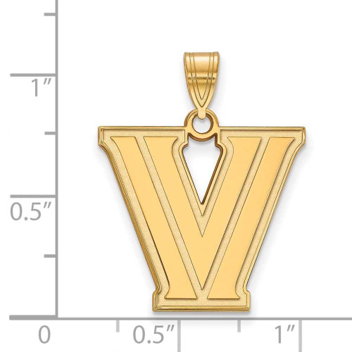 Image of 10K Yellow Gold Villanova University Large Pendant by LogoArt (1Y003VIL)