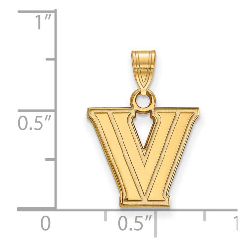 Image of 10K Yellow Gold Villanova University Small Pendant by LogoArt (1Y001VIL)