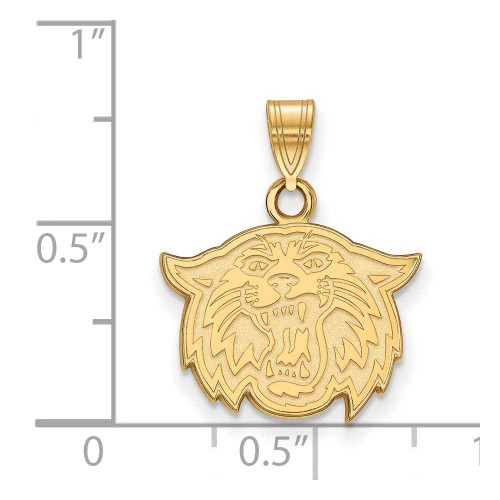 Image of 10K Yellow Gold Villanova University Small Pendant by LogoArt (1Y032VIL)