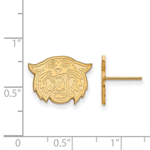 Image of 10K Yellow Gold Villanova University Small Post Earrings by LogoArt (1Y036VIL)