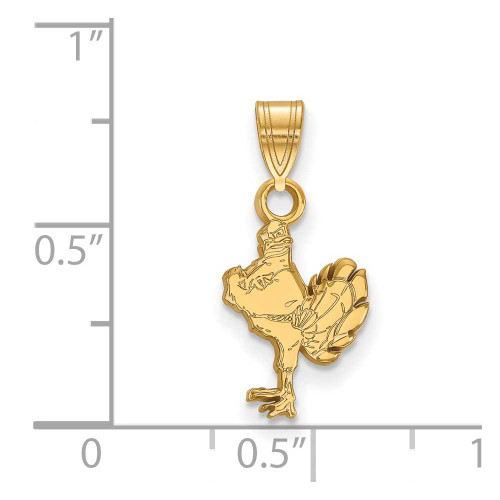 Image of 10K Yellow Gold Virginia Tech Small Pendant by LogoArt (1Y042VTE)