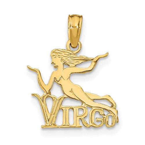 Image of 10K Yellow Gold VIRGO Pendant