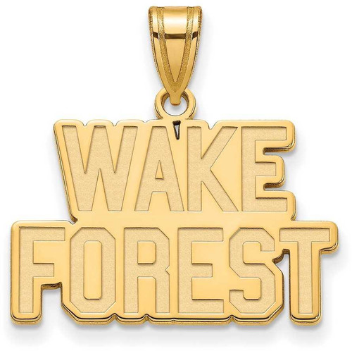 Image of 10K Yellow Gold Wake Forest University Medium Pendant by LogoArt (1Y043WFU)