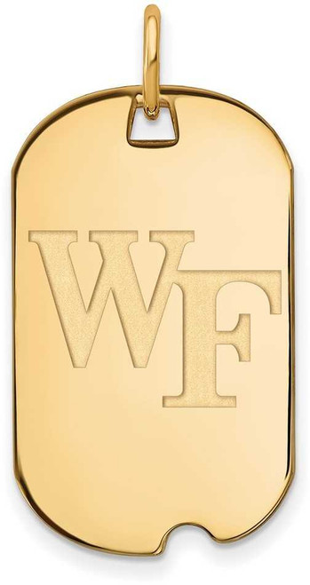 Image of 10K Yellow Gold Wake Forest University Small Dog Tag by LogoArt