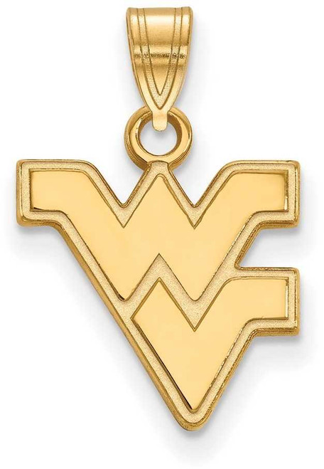 Image of 10K Yellow Gold West Virginia University Small Pendant by LogoArt