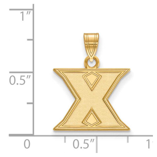 Image of 10K Yellow Gold Xavier University Small Pendant by LogoArt