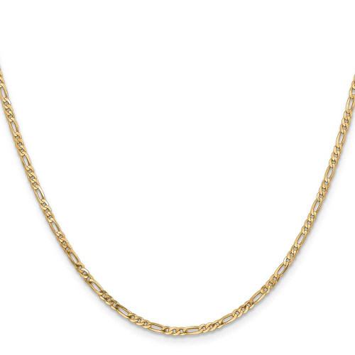 Image of 14" 14K Yellow Gold 2.25mm Flat Figaro Chain Necklace