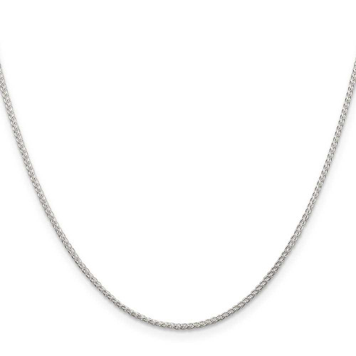 Image of 14" Sterling Silver 1.25mm Round Spiga Chain Necklace