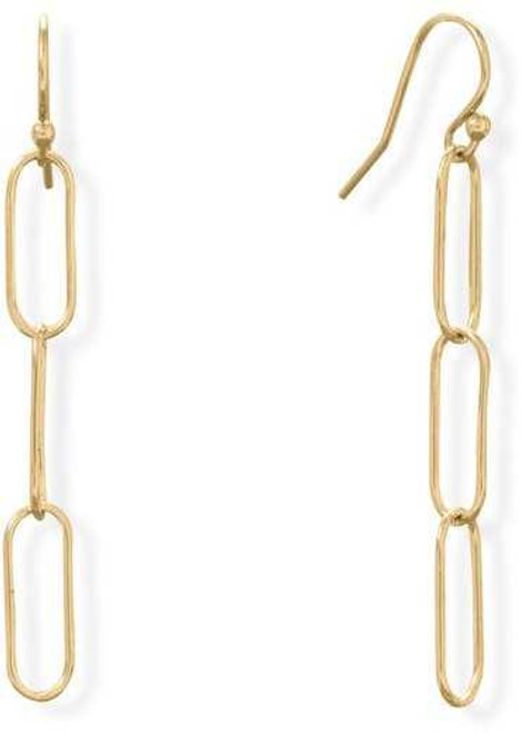 Image of 14/20 Gold-filled Paperclip French Wire Earrings