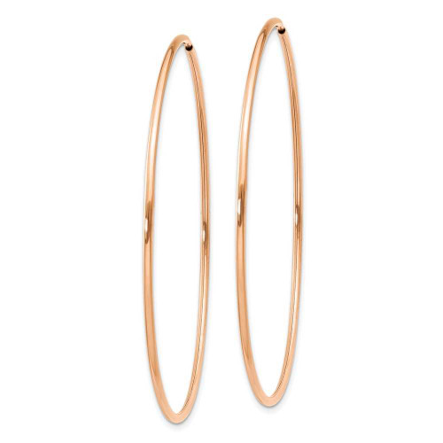 Image of 52.5mm 14k Rose Gold 1.2mm Polished Endless Hoop Earrings XY1242