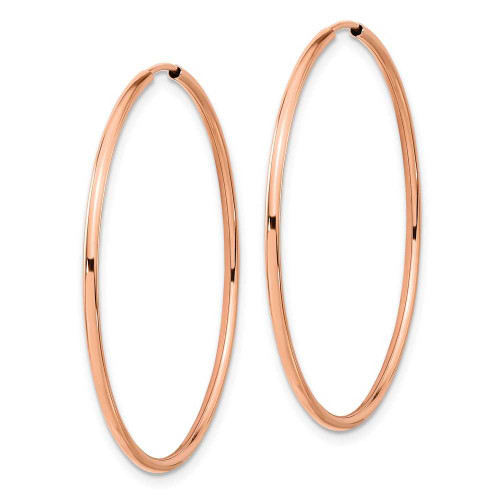 Image of 41.5mm 14k Rose Gold 1.5mm Polished Endless Hoop Earrings TF1433