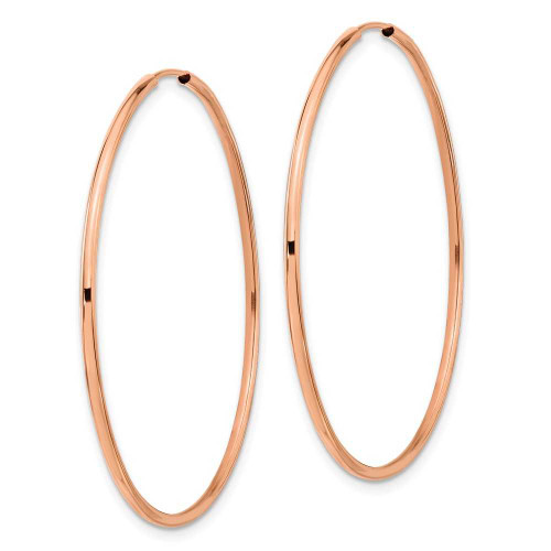 Image of 45.75mm 14k Rose Gold 1.5mm Polished Endless Hoop Earrings TF1434