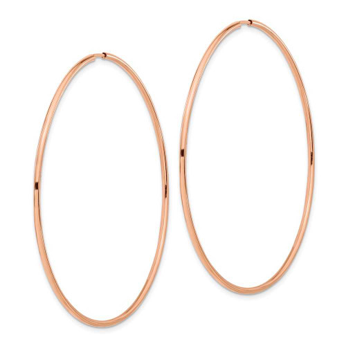 Image of 57.5mm 14k Rose Gold 1.5mm Polished Endless Hoop Earrings TF1436