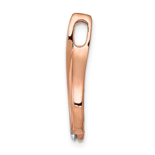 Image of 14K Rose Gold 1/10ctw. Diamond Teardrop Chain Slide Pendant