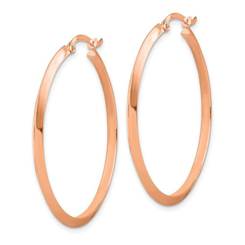 Image of 39.25mm 14k Rose Gold 39.25x37.75mm Polished Hoop Earrings