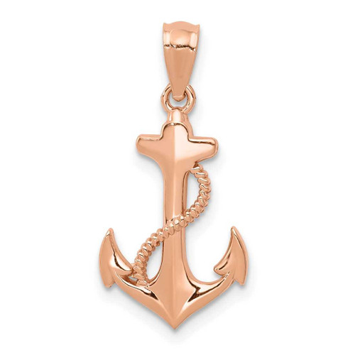 Image of 14K Rose Gold Anchor Pendant