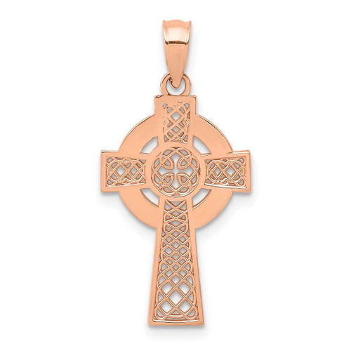 Image of 14K Rose Gold Celtic Cross Pendant